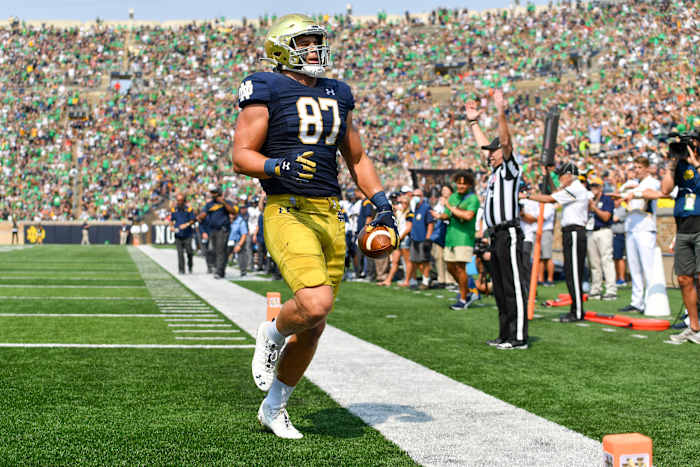 Arguably the top tight end in college football, Michael Mayer is a 2023 draft prospect to watch.